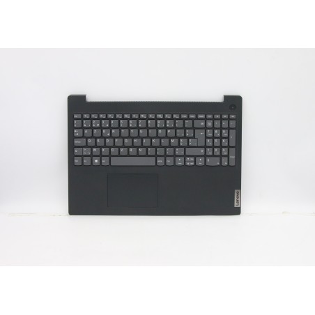 Lenovo 5CB0X57466 Palmrest Top Case con tastiera, Belga, nero, Senza retroilluminazione, Senza lettore di impronte digitali, UK