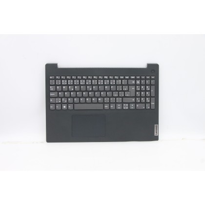 Lenovo 5CB0X57471 Palmrest Top Case con tastiera, Ceco, nero, Senza retroilluminazione, Senza lettore di impronte digitali, UK