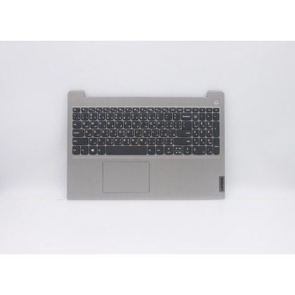 Lenovo 5CB0X57490 Palmrest Top Case con tastiera, Arabo, Grigio platino, Senza retroilluminazione, Senza lettore di impronte dig
