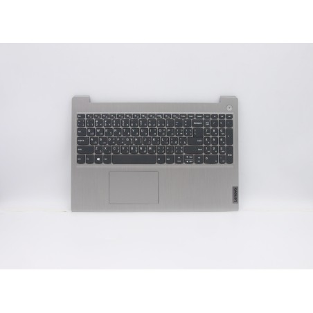 Lenovo 5CB0X57490 Palmrest Top Case con tastiera, Arabo, Grigio platino, Senza retroilluminazione, Senza lettore di impronte dig