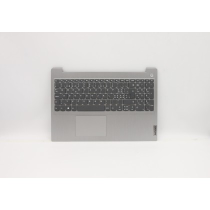 Lenovo 5CB0X57499 C-Cover with keyboard, Switzerland, Platinum Grey, Non-Backlight, Non-Fingerprint, UK