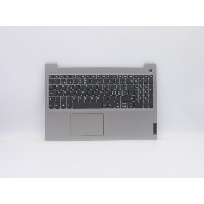 Lenovo 5CB0X57529 C-Cover with keyboard, Switzerland, Platinum Grey, Non-Backlight, Fingerprint, UK