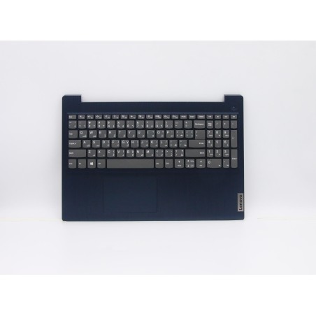 Lenovo 5CB0X57550 Palmrest Top Case con tastiera, Arabo, blu scuro, Senza retroilluminazione, Senza lettore di impronte digitali