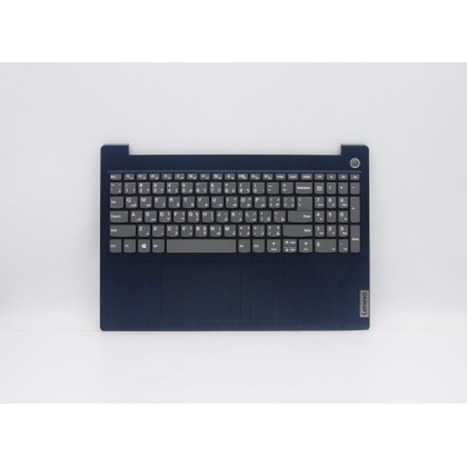Lenovo 5CB0X57580 Palmrest Top Case con tastiera, Arabo, blu scuro, Lettore di impronte digitali, US