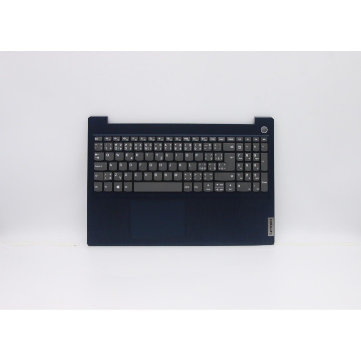 Lenovo 5CB0X57591 Palmrest Top Case con tastiera, Ceco/Slovacco, blu scuro, Lettore di impronte digitali, UK