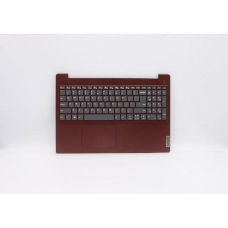 Lenovo 5CB0X57596 Palmrest Top Case con tastiera, Inglese (Stati Uniti), Rosso corallo, Senza_retroilluminazione, Senza_lettore 