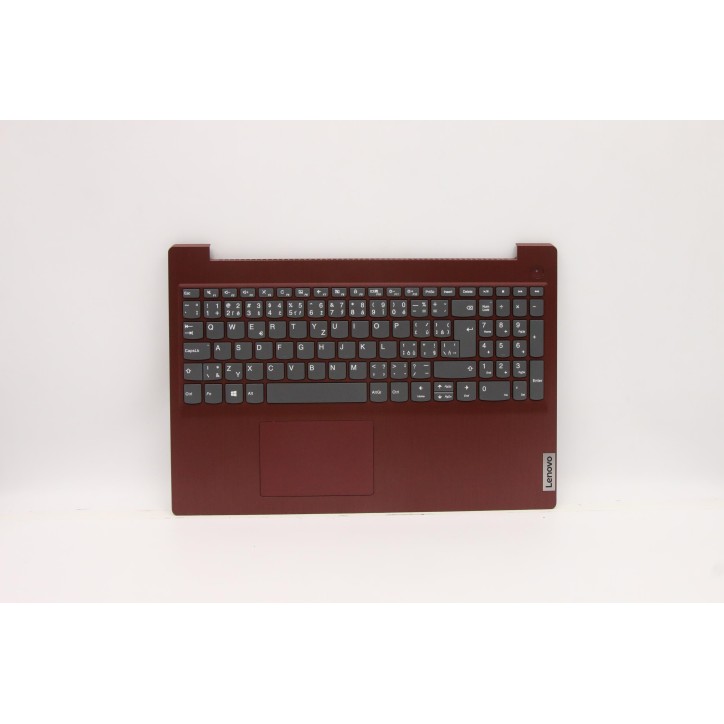 Lenovo 5CB0X57621 Palmrest Top Case con tastiera, Ceco, Rosso corallo, Senza retroilluminazione, Senza lettore di impronte digit