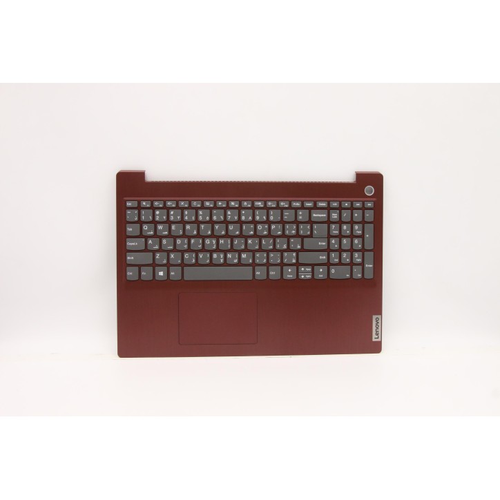 Lenovo 5CB0X57640 Palmrest Top Case con tastiera, Arabo, Rosso corallo, Senza retroilluminazione, Lettore di impronte digitali, 