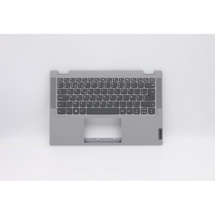 Lenovo 5CB0Y85353 Palmrest Top Case con tastiera, Belga, Grigio platino, Senza retroilluminazione, Senza lettore di impronte dig