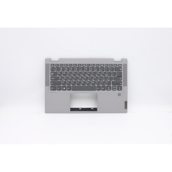 Lenovo 5CB0Y85413 Palmrest Top Case con tastiera, Ebraico, Grigio platino, Senza_retroilluminazione, Lettore di impronte digital