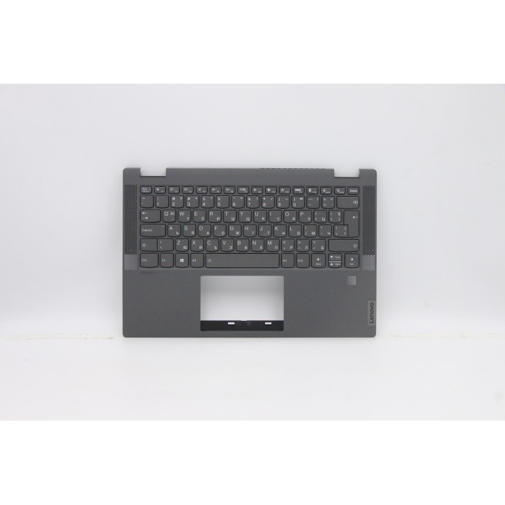 Lenovo 5CB0Y85517 Palmrest Top Case con tastiera, Bulgaro, grigio, Retroilluminazione, Lettore di impronte digitali, UK