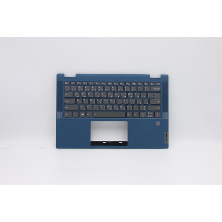 Lenovo 5CB0Y85630 Palmrest Top Case con tastiera, Arabo, Retroilluminazione, Lettore di impronte digitali, US
