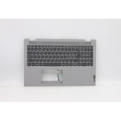Lenovo 5CB0Y85709 C-Cover with keyboard, Switzerland, Platinum Grey, Backlight, Non-Fingerprint, UK