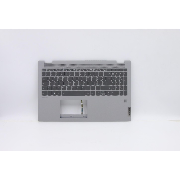 Lenovo 5CB0Y88028 Palmrest Top Case con tastiera, Italiano, Grigio platino, Retroilluminazione, Impronta digitale