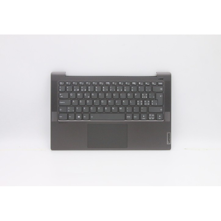 Lenovo 5CB0Y88590 Palmrest Top Case con tastiera, Svizzera, Nero, Retroilluminazione, Impronta digitale