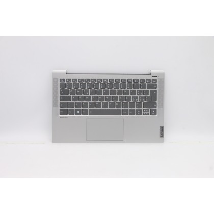 Lenovo 5CB0Y88653 Palmrest Top Case con tastiera, Italiano, argento, Retroilluminazione, Lettore di impronte digitali