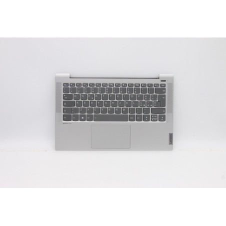Lenovo 5CB0Y88653 Palmrest Top Case con tastiera, Italiano, argento, Retroilluminazione, Lettore di impronte digitali