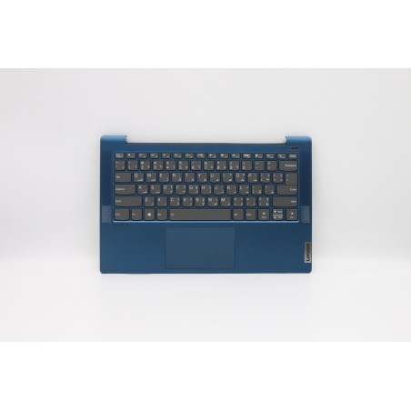 Lenovo 5CB0Y88678 Palmrest Top Case con tastiera, Arabo, Blu, Retroilluminazione, Lettore di impronte digitali, US