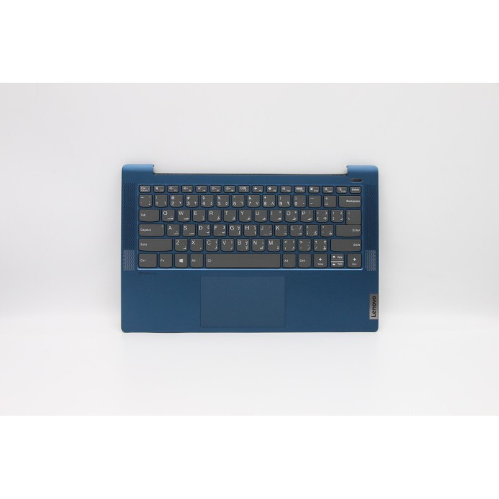 Lenovo 5CB0Y88678 Palmrest Top Case con tastiera, Arabo, Blu, Retroilluminazione, Lettore di impronte digitali, US