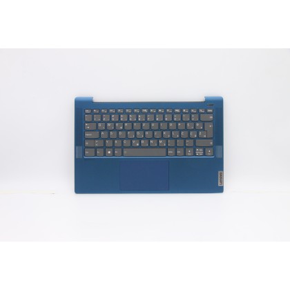 Lenovo 5CB0Y88718 Palmrest Top Case con tastiera, Sloveno, Blu, Retroilluminazione, Impronta digitale