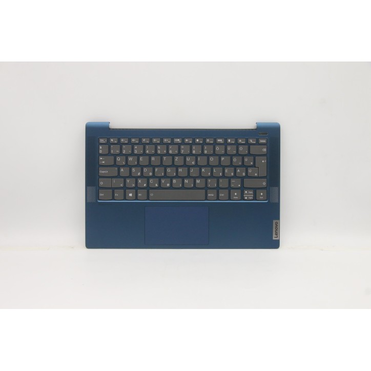 Lenovo 5CB0Y88745 Palmrest Top Case con tastiera, Ungherese, Blu, Retroilluminazione, Impronta digitale