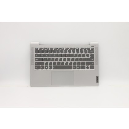 Lenovo 5CB0Y88761 Palmrest Top Case con tastiera, Inglese (Stati Uniti), Argento, Retroilluminazione, Impronta digitale
