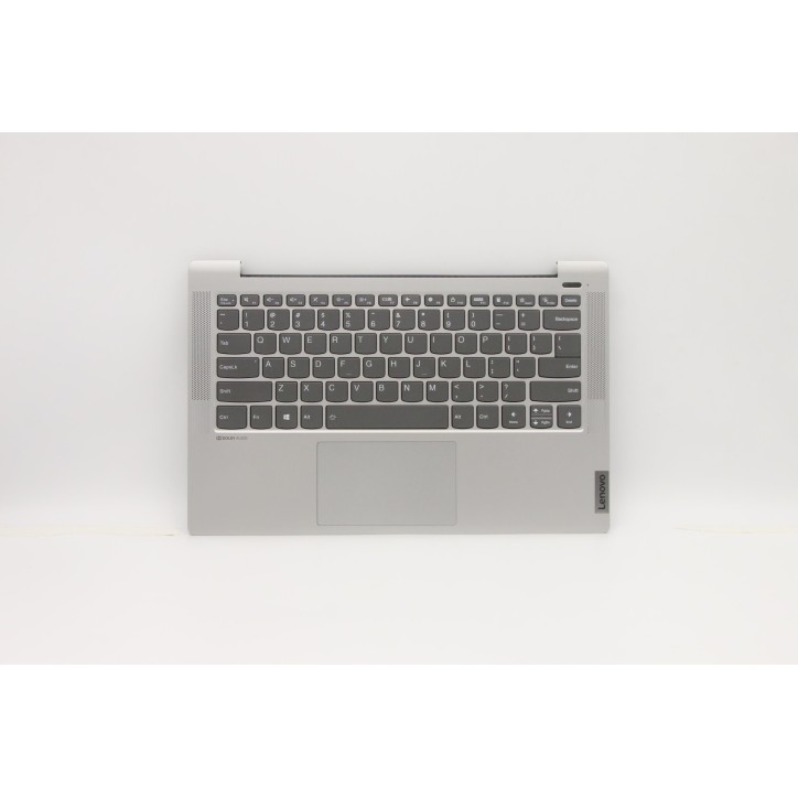 Lenovo 5CB0Y88761 Palmrest Top Case con tastiera, Inglese (Stati Uniti), Argento, Retroilluminazione, Impronta digitale