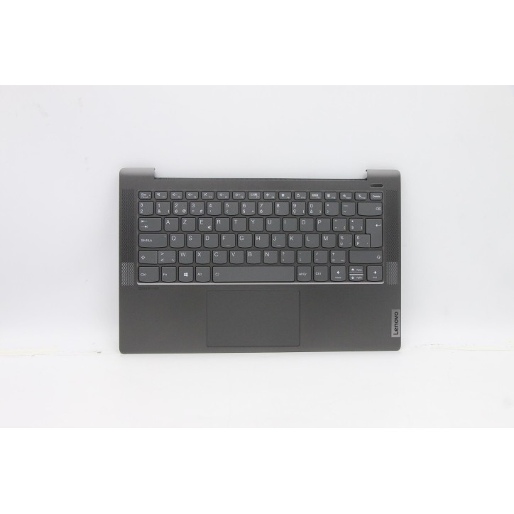 Lenovo 5CB0Y88762 Palmrest Top Case con tastiera, Belga, nero, Retroilluminazione, Lettore di impronte digitali, UK
