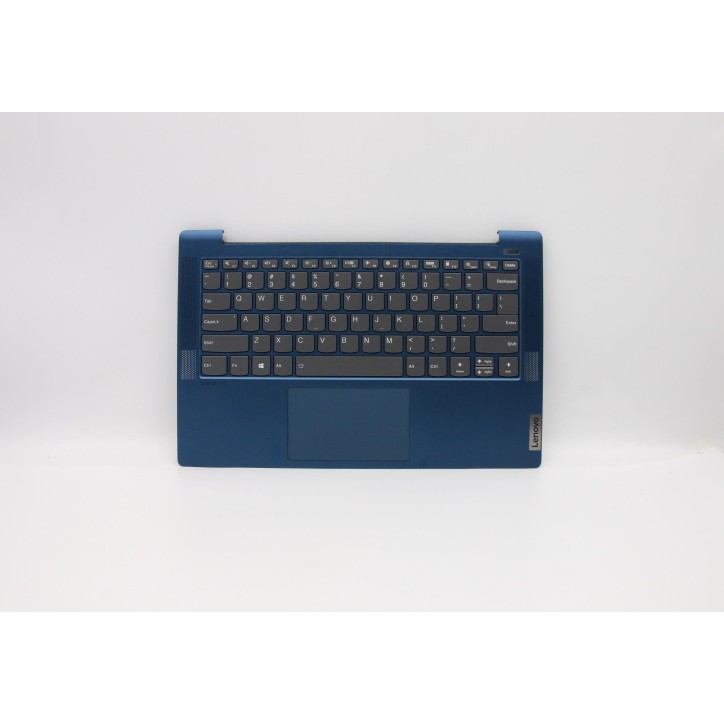 Lenovo 5CB0Y88768 Palmrest Top Case con tastiera, Inglese (Stati Uniti), Blu, Retroilluminazione, Impronta digitale