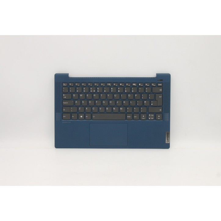 Lenovo 5CB0Y88908 Palmrest Top Case con tastiera, Inglese Regno Unito, Blu, Retroilluminazione, Lettore di impronte digitali