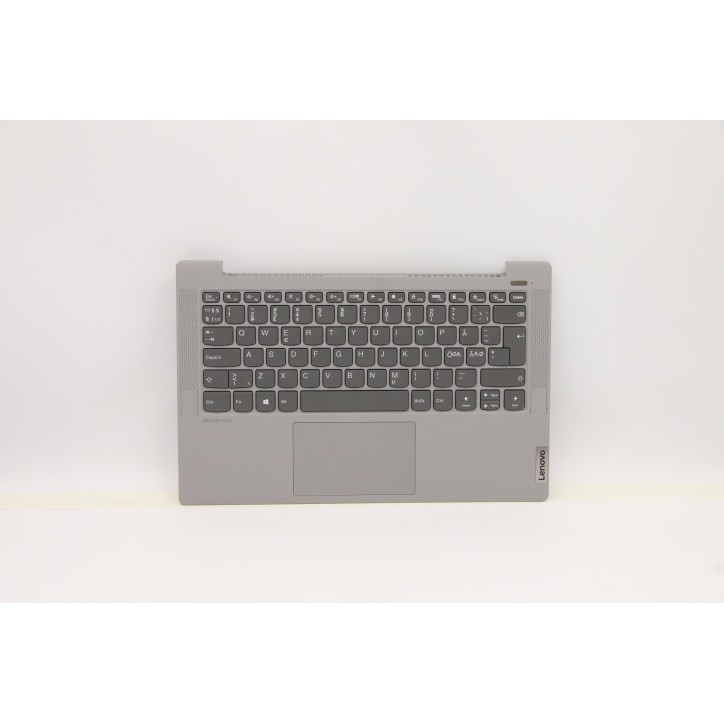 Lenovo 5CB0Y88932 Palmrest Top Case con tastiera, Lingue scandinave, argento, Senza_retroilluminazione, Lettore di impronte digi