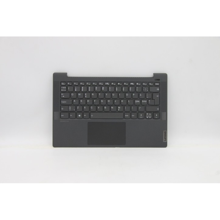 Lenovo 5CB0Y88950 Palmrest Top Case con tastiera, Lingue scandinave, nero, Retroilluminazione, Lettore di impronte digitali