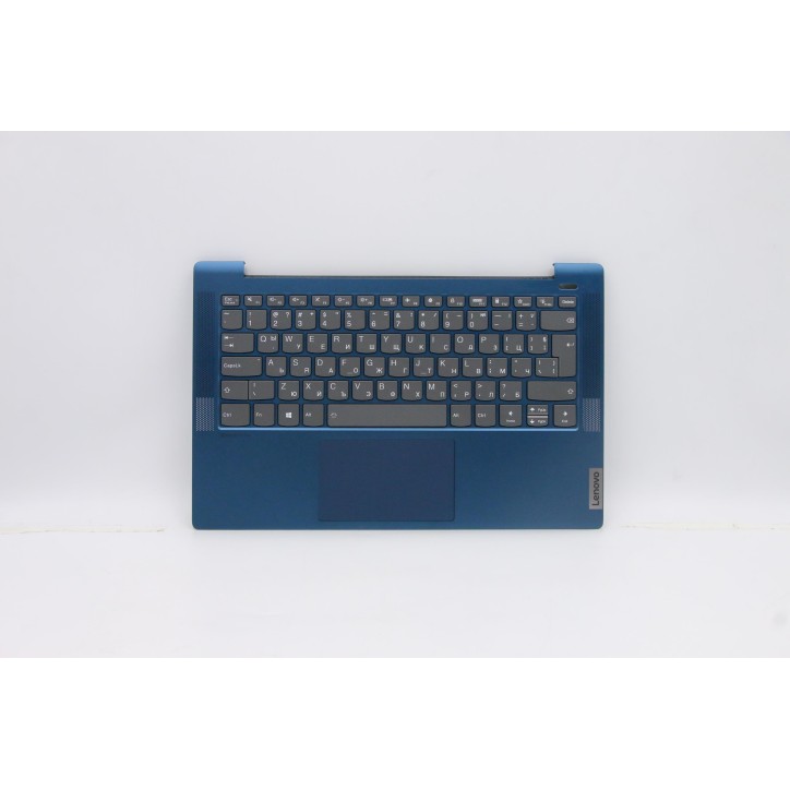 Lenovo 5CB0Y89167 Palmrest Top Case con tastiera, Bulgaro, Blu, Retroilluminazione, Lettore di impronte digitali, UK