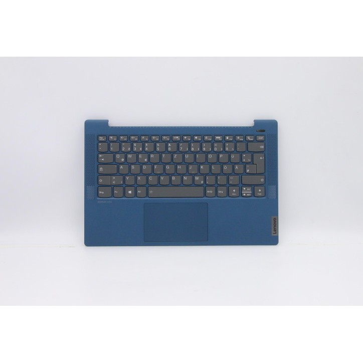 Lenovo 5CB0Y89200 Palmrest Top Case con tastiera, Tedesco, Blu, Retroilluminazione, Lettore di impronte digitali