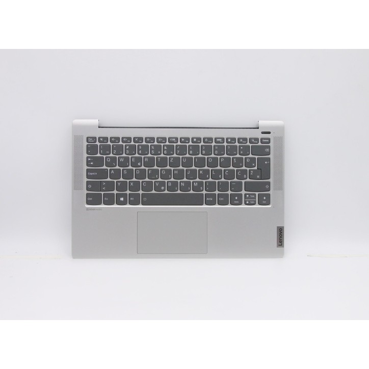 Lenovo 5CB0Y89272 Palmrest Top Case con tastiera, Sloveno, Argento, Retroilluminazione, Impronta digitale