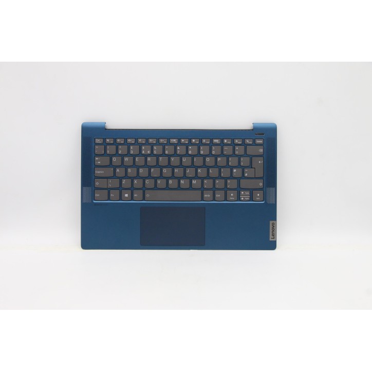 Lenovo 5CB0Y89321 Palmrest Top Case con tastiera, Inglese Regno Unito, Blu, Retroilluminazione, Lettore di impronte digitali