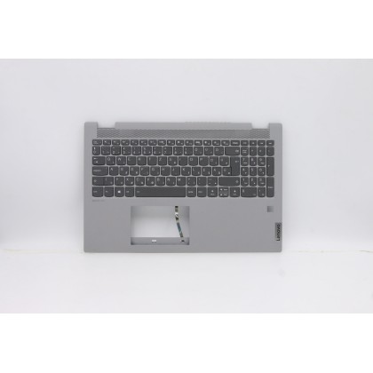 Lenovo 5CB0Y89981 Palmrest Top Case con tastiera, Ungherese, Grigio platino, Retroilluminazione, Impronta digitale