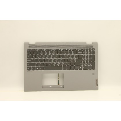 Lenovo 5CB0Y97623 Palmrest Top Case con tastiera, Ucraina, Grigio platino, Retroilluminazione, Impronta digitale