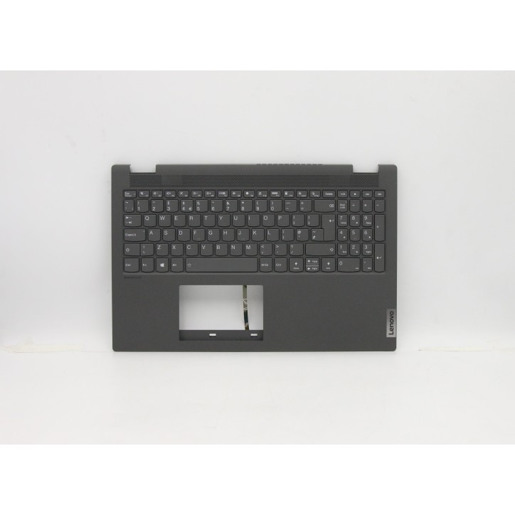 Lenovo 5CB0Y99156 Palmrest Top Case con tastiera, Inglese Regno Unito, grigio, Retroilluminazione, Senza lettore di impronte dig