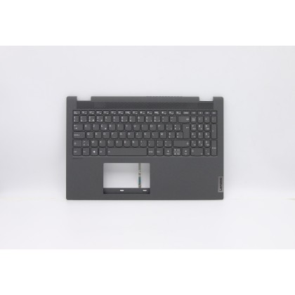 Lenovo 5CB0Y99176 Palmrest Top Case con tastiera, Belga, grigio, Retroilluminazione, Senza lettore di impronte digitali, UK