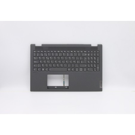 Lenovo 5CB0Y99176 Palmrest Top Case con tastiera, Belga, grigio, Retroilluminazione, Senza lettore di impronte digitali, UK