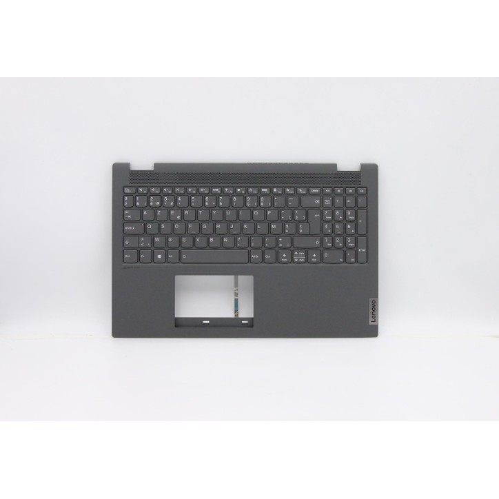 Lenovo 5CB0Y99176 Palmrest Top Case con tastiera, Belga, grigio, Retroilluminazione, Senza lettore di impronte digitali, UK