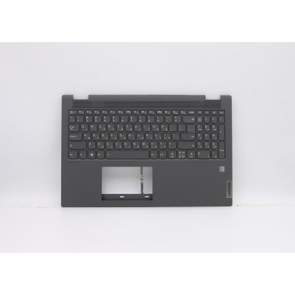Lenovo 5CB0Y99236 Palmrest Top Case con tastiera, Ebraico, Grigio, Retroilluminazione, Impronta digitale