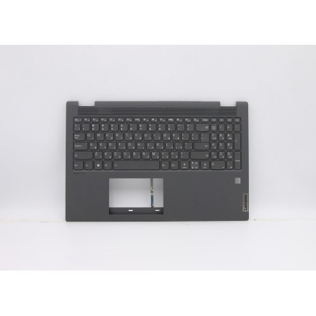 Lenovo 5CB0Y99236 Palmrest Top Case con tastiera, Ebraico, Grigio, Retroilluminazione, Impronta digitale