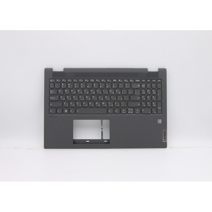 Lenovo 5CB0Y99236 Palmrest Top Case con tastiera, Ebraico, Grigio, Retroilluminazione, Impronta digitale
