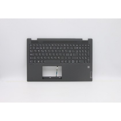 Lenovo 5CB0Y99242 Palmrest Top Case con tastiera, Svizzera, Grigio, Retroilluminazione, Impronta digitale