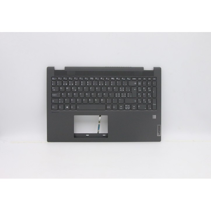 Lenovo 5CB0Y99242 Palmrest Top Case con tastiera, Svizzera, Grigio, Retroilluminazione, Impronta digitale