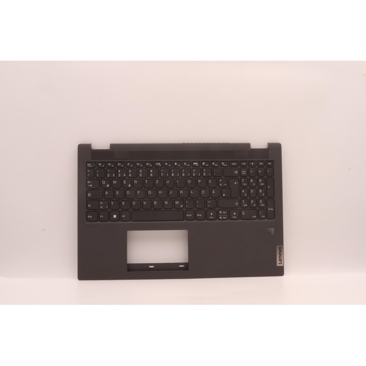 Lenovo 5CB0Y99262 Palmrest Top Case con tastiera, Tedesco, Grigio, Senza_retroilluminazione, Impronta digitale