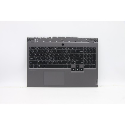 Lenovo 5CB0Y99316 Palmrest Top Case con tastiera, Arabo, Retroilluminazione RGB, Senza lettore di impronte digitali, US