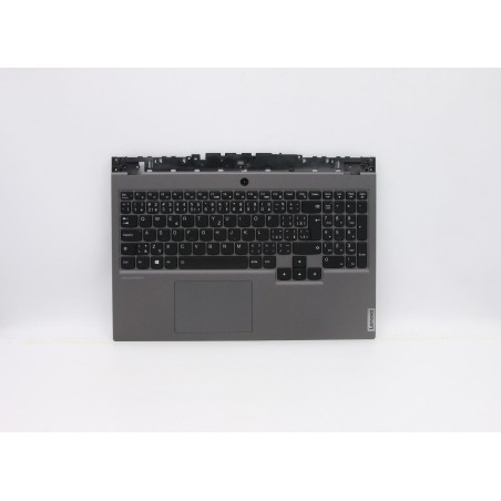 Lenovo 5CB0Y99320 Palmrest Top Case con tastiera, Ceco, Retroilluminazione RGB, Senza lettore di impronte digitali, UK